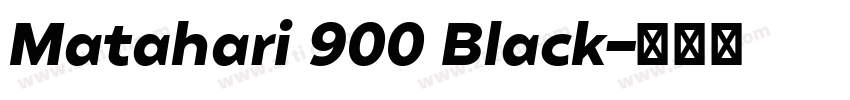 Matahari 900 Black字体转换